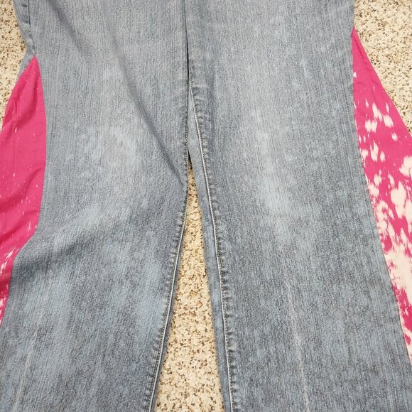 3322 Size 14 Faded Glory Upcycled Bleached Bell-Bottoms. - Picture 5 of 8